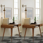 Nathan James Tamlin Wall Mounted Armed Sconce 1-Light Fixture with Plugin and On/Off Switch