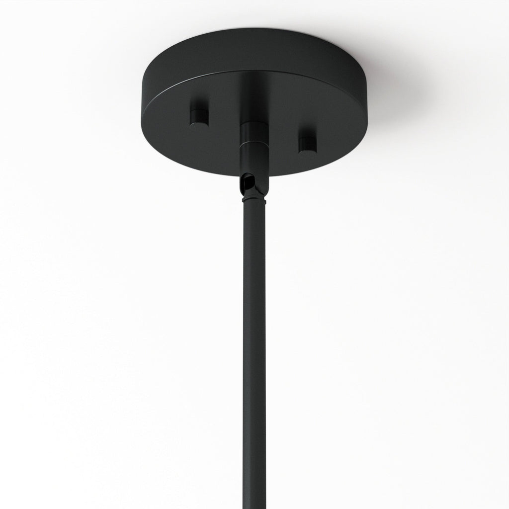 Nathan James Vincent Glass Pendant Lighting, Hanging Light Fixture with Adjustable Stem and Clear Shade