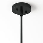 Nathan James Vincent Glass Pendant Lighting, Hanging Light Fixture with Adjustable Stem and Clear Shade