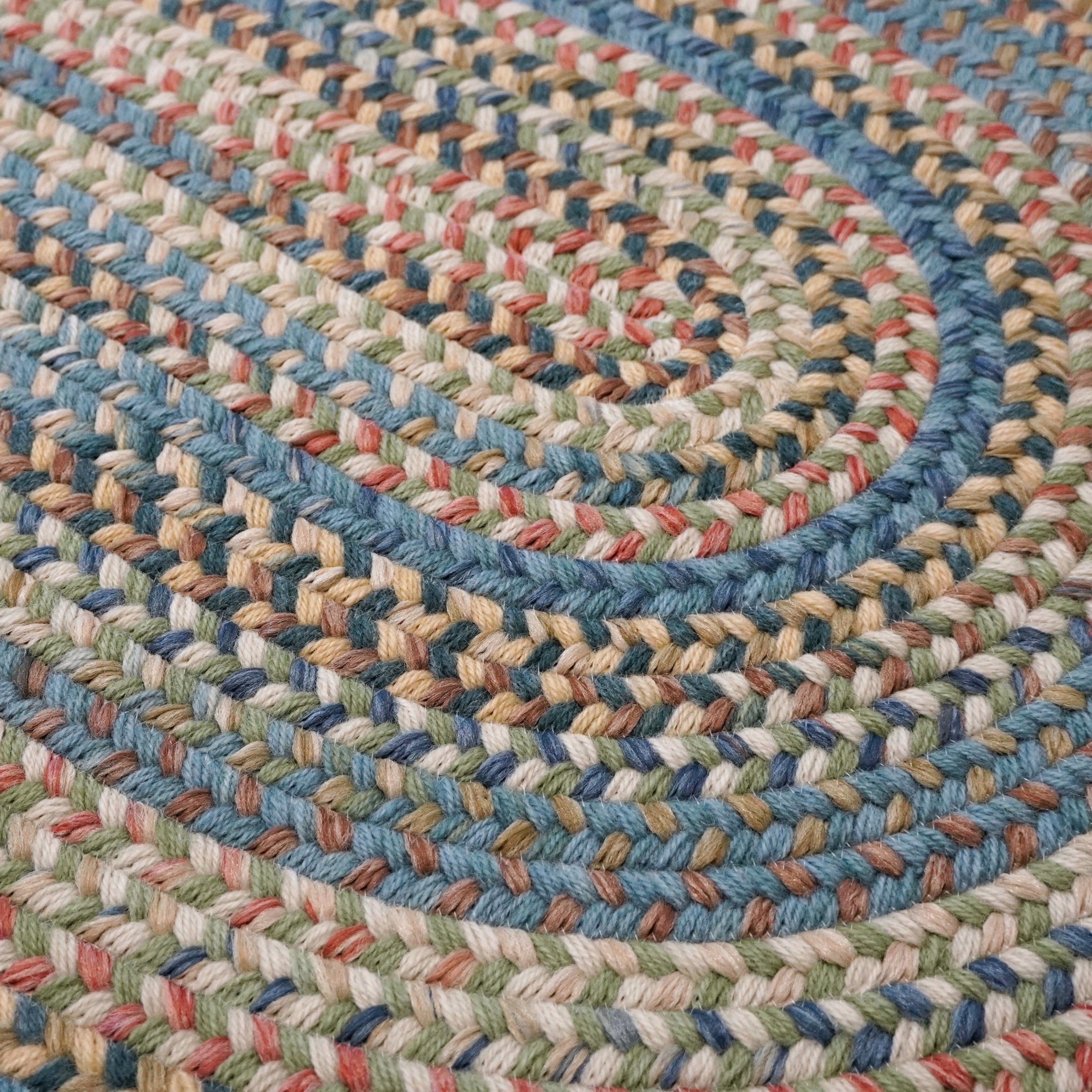 Colonial Mills New England Braid Multi Colored Wool Area Rug