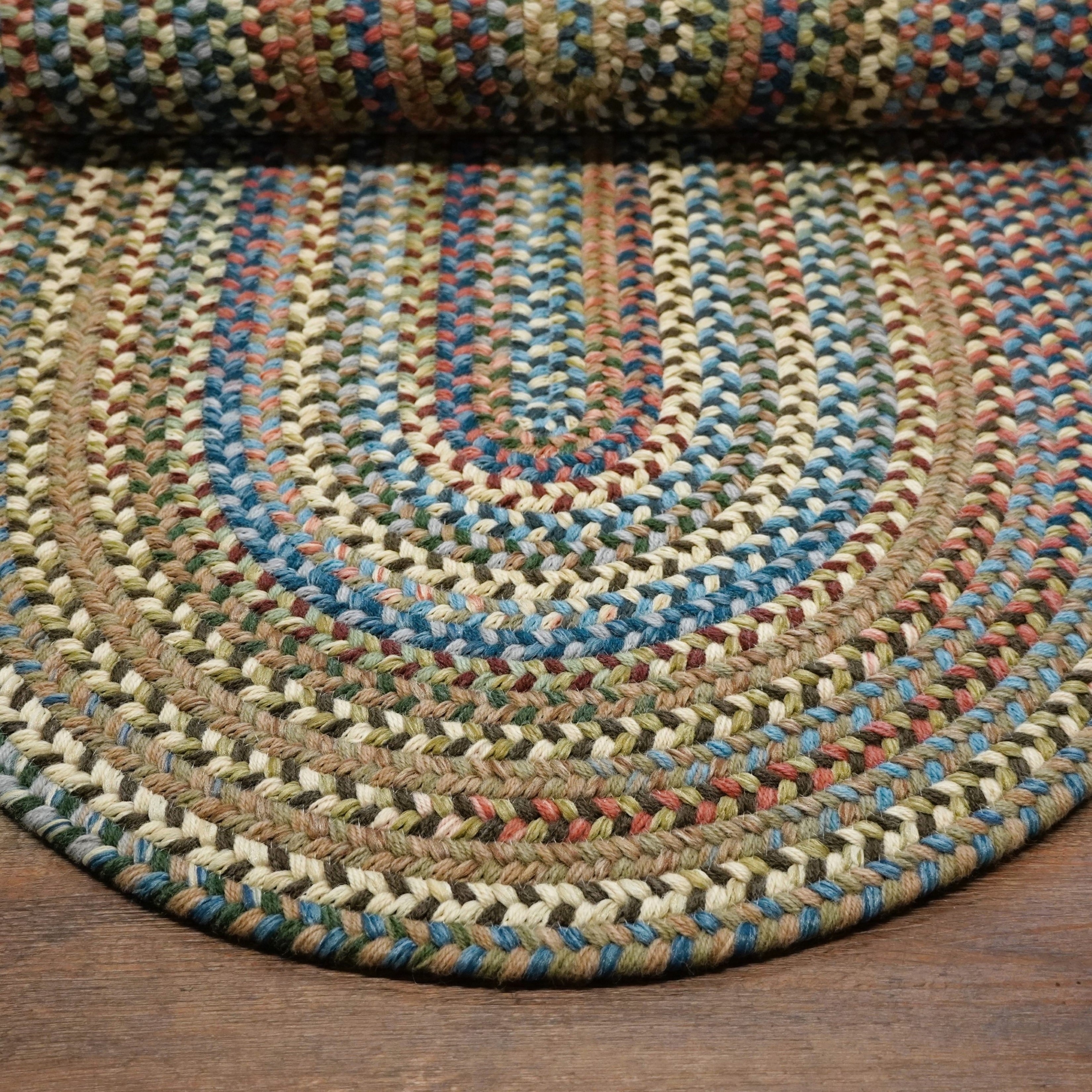 Colonial Mills New England Braid Multi Colored Wool Area Rug