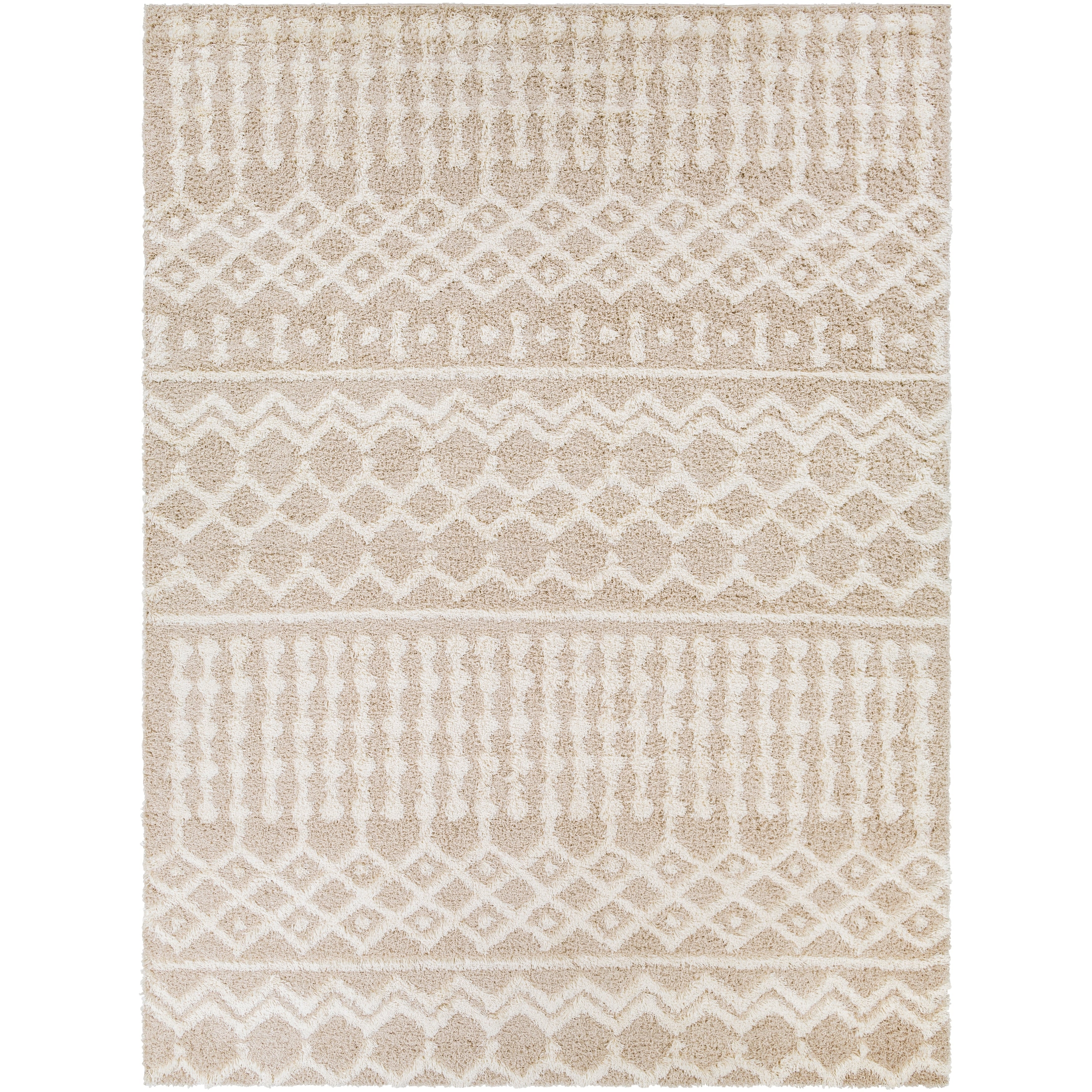 Livabliss Newton Geometric Moroccan Trellis Shag Area Rug