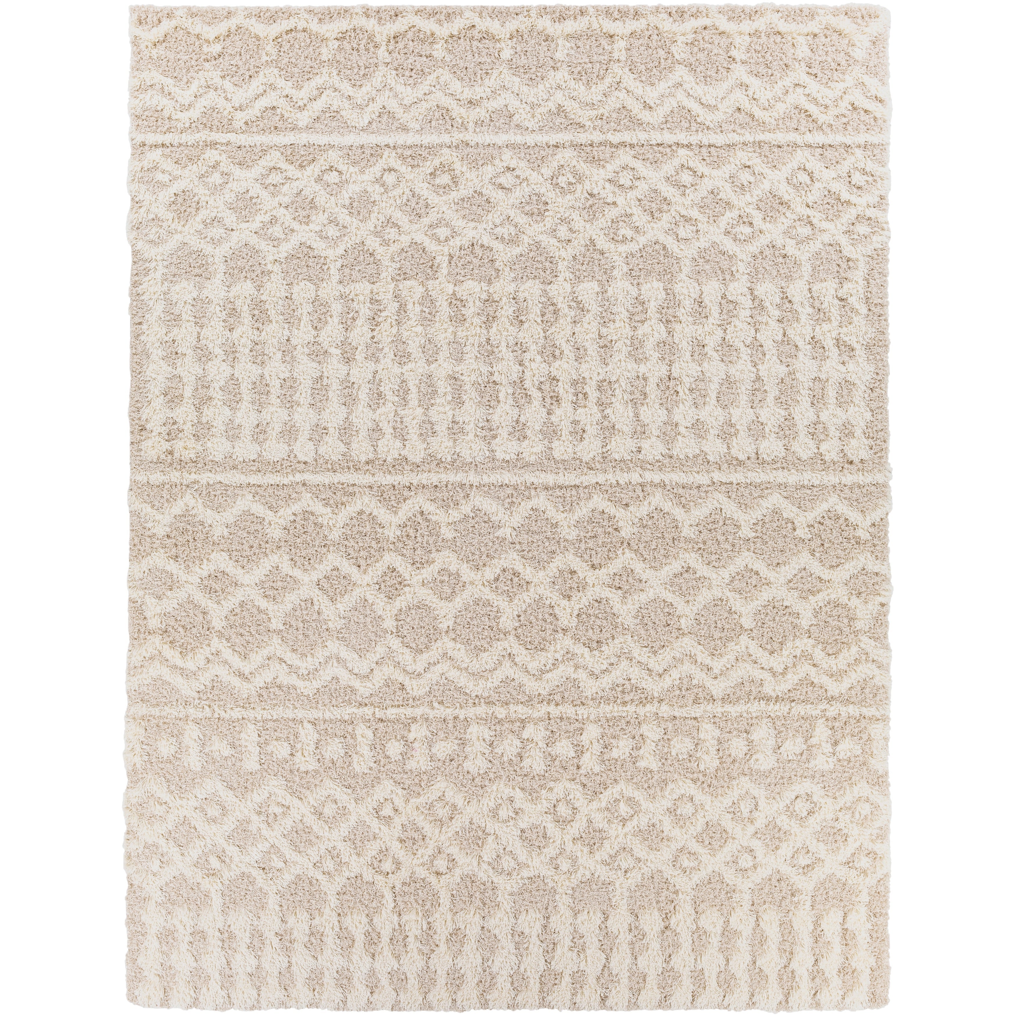 Livabliss Newton Geometric Moroccan Trellis Shag Area Rug
