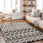 Livabliss Newton Geometric Moroccan Trellis Shag Area Rug