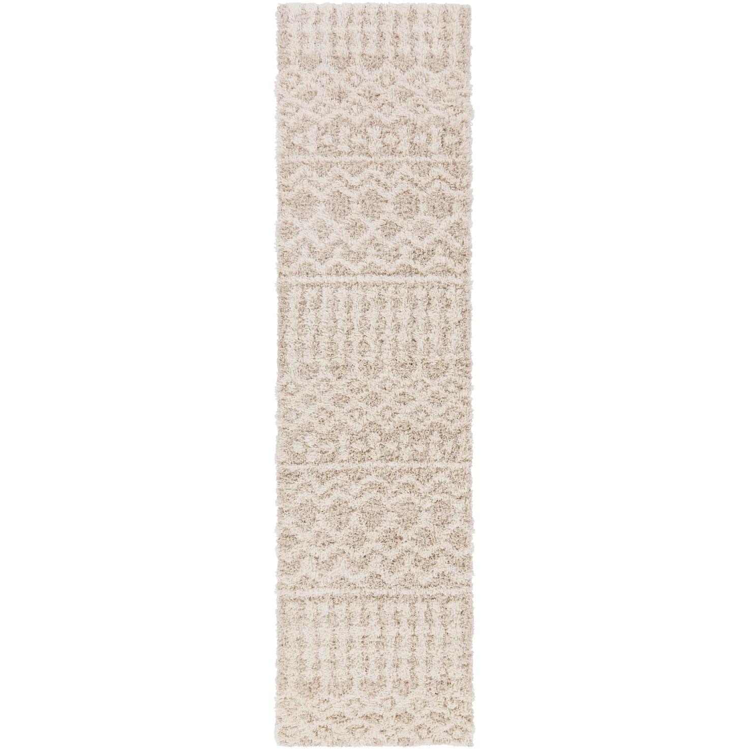 Livabliss Newton Geometric Moroccan Trellis Shag Area Rug
