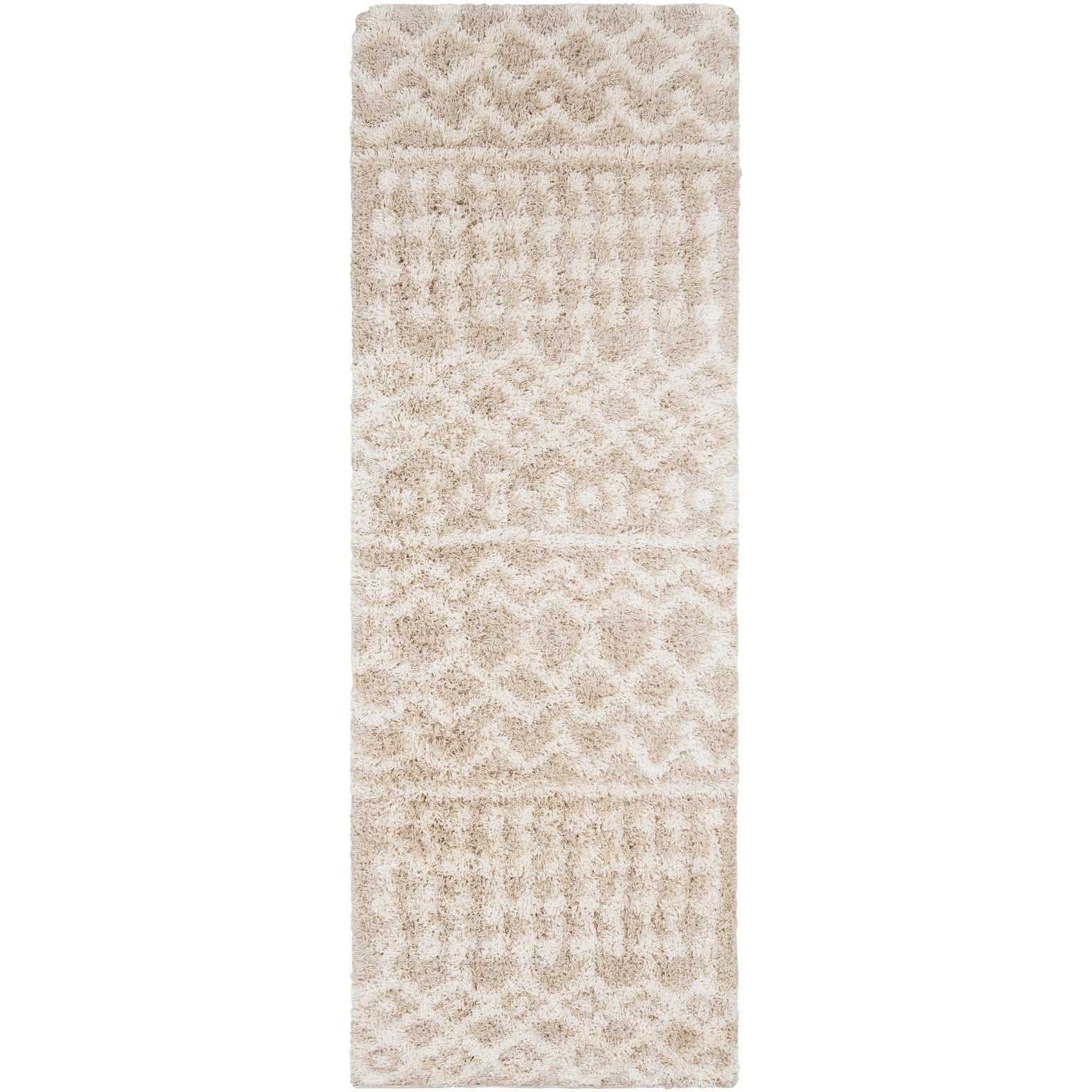 Livabliss Newton Geometric Moroccan Trellis Shag Area Rug