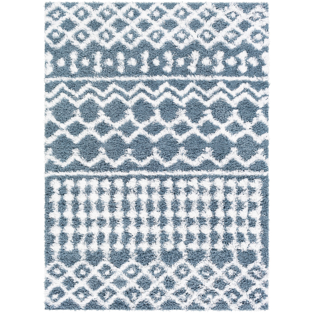 Livabliss Newton Geometric Moroccan Trellis Shag Area Rug
