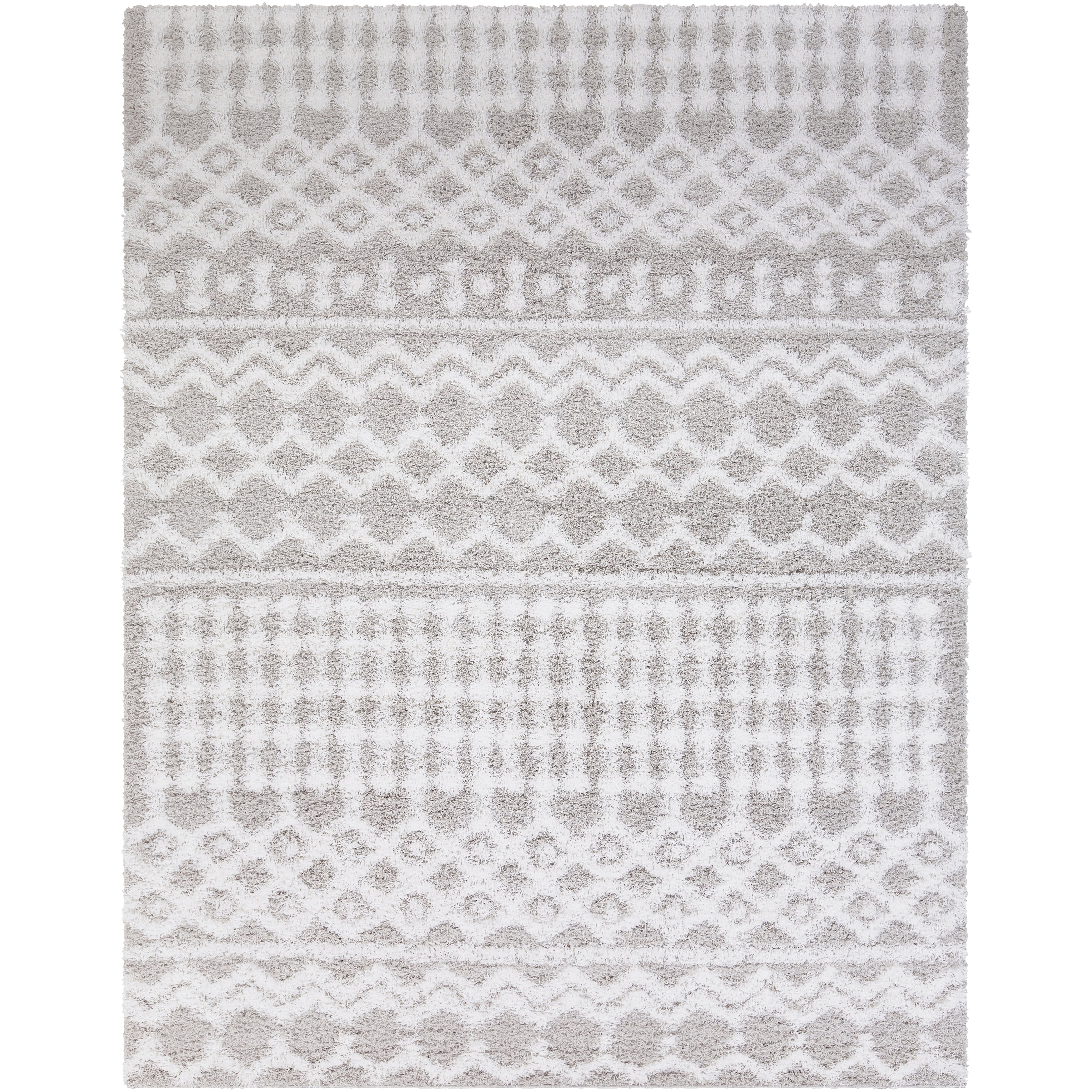 Livabliss Newton Geometric Moroccan Trellis Shag Area Rug