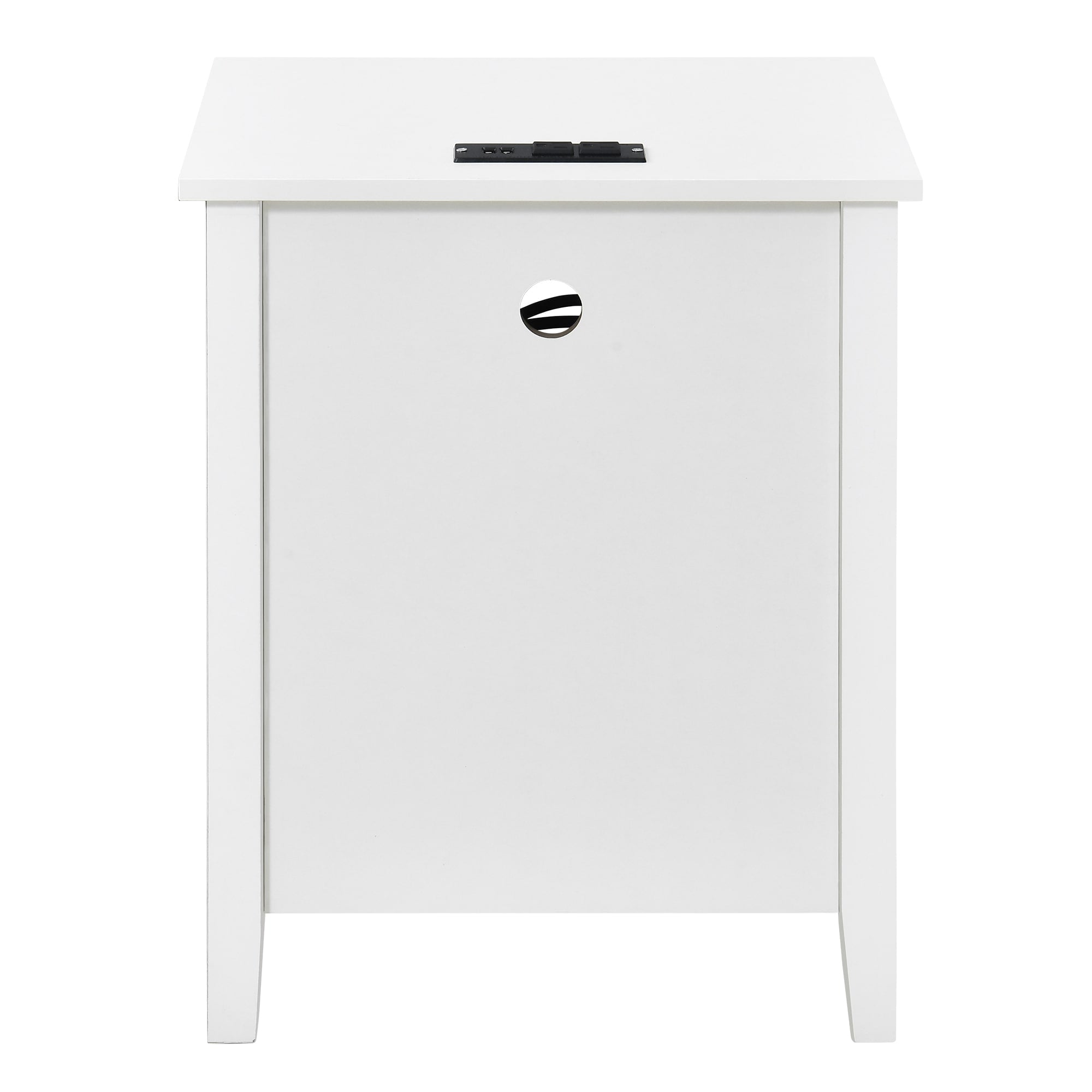 Nightstand Set of 2 with Charging Station End Side Table with 2 Drawers with USB Ports and Outlets Bedside Bed