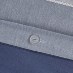 Noble Blue Cotton Oversized Comforter Set by Madison Park Signature