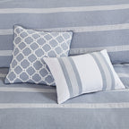 Noble Blue Cotton Oversized Comforter Set by Madison Park Signature