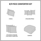 Noble Blue Cotton Oversized Comforter Set by Madison Park Signature