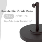 North Bend 50-pound Round Concrete Weighted Powdercoated Steel Umbrella Base by Havenside Home