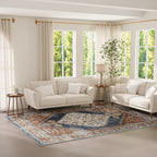 Nourison Abby Machine Washable Indoor only Persian Distressed Area Rug