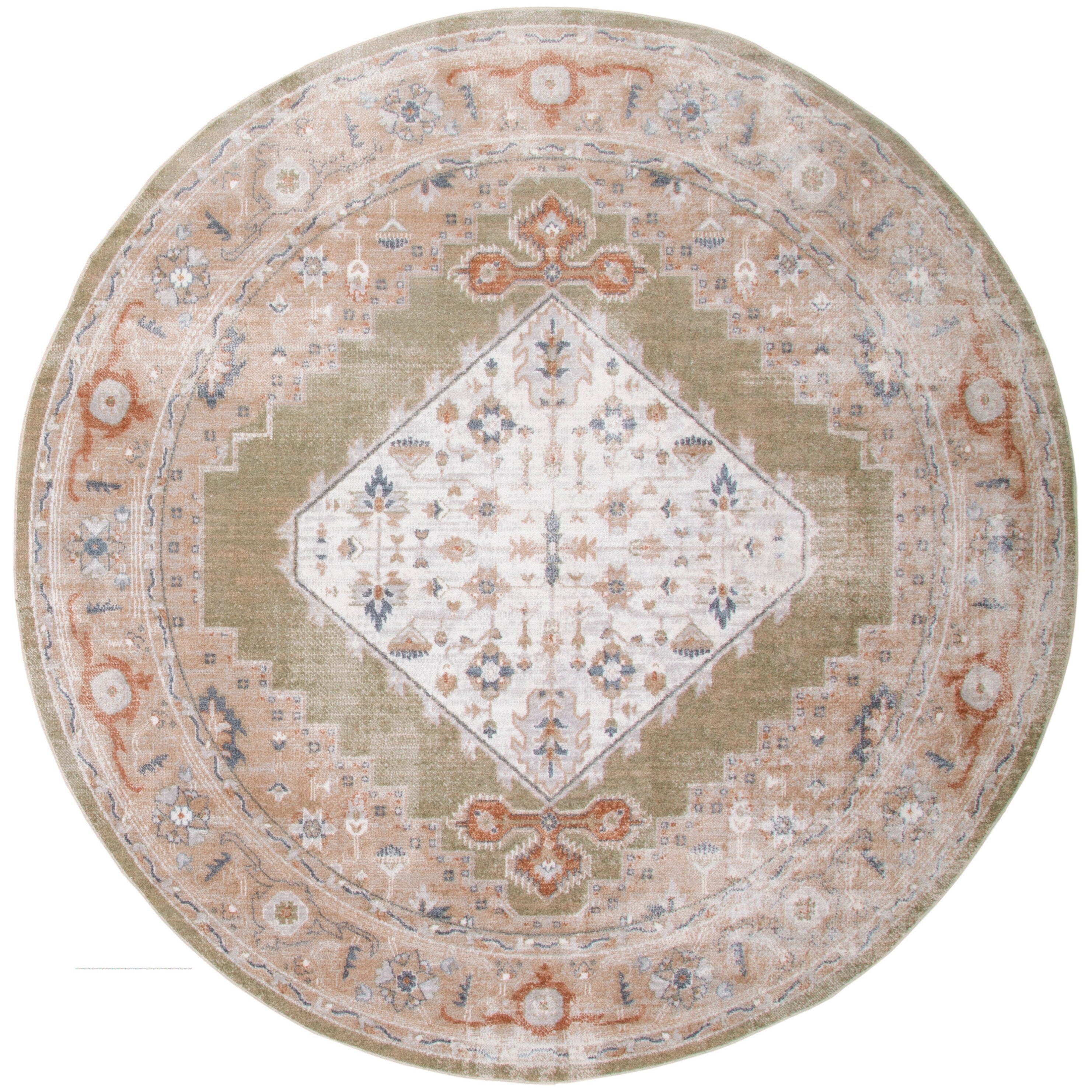 Nourison Abby Machine Washable Indoor only Persian Distressed Area Rug