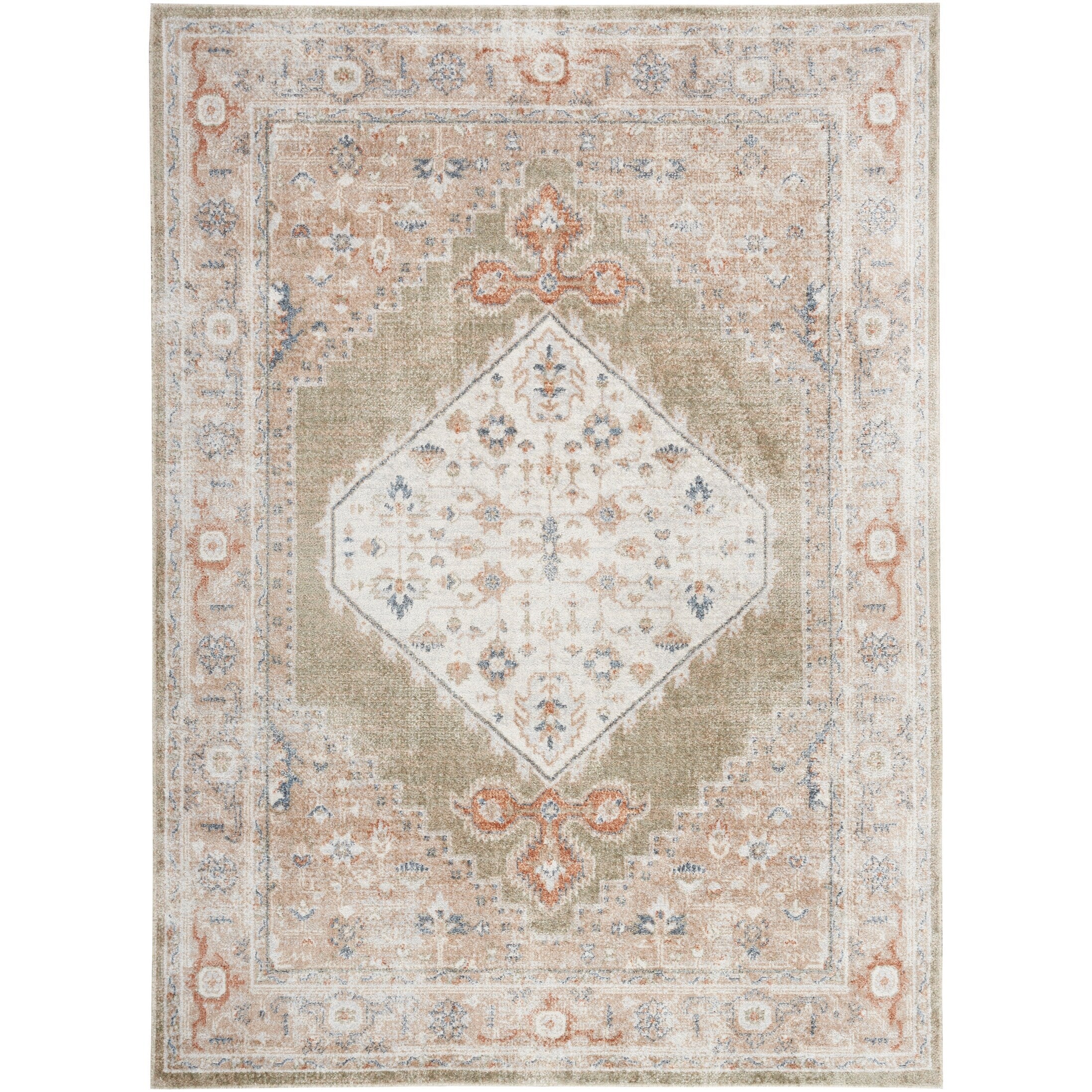 Nourison Abby Machine Washable Indoor only Persian Distressed Area Rug