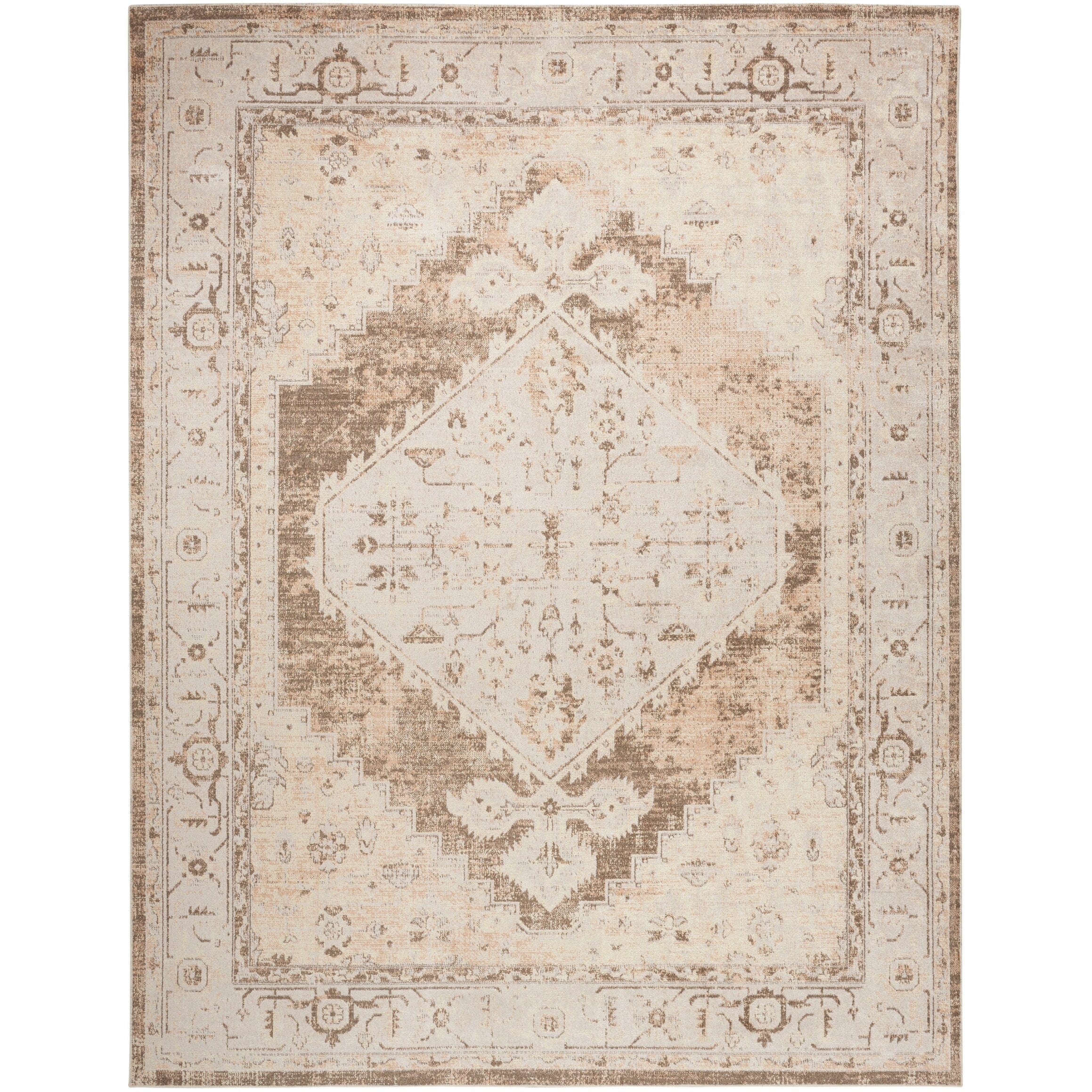 Nourison Abby Machine Washable Indoor only Persian Distressed Area Rug