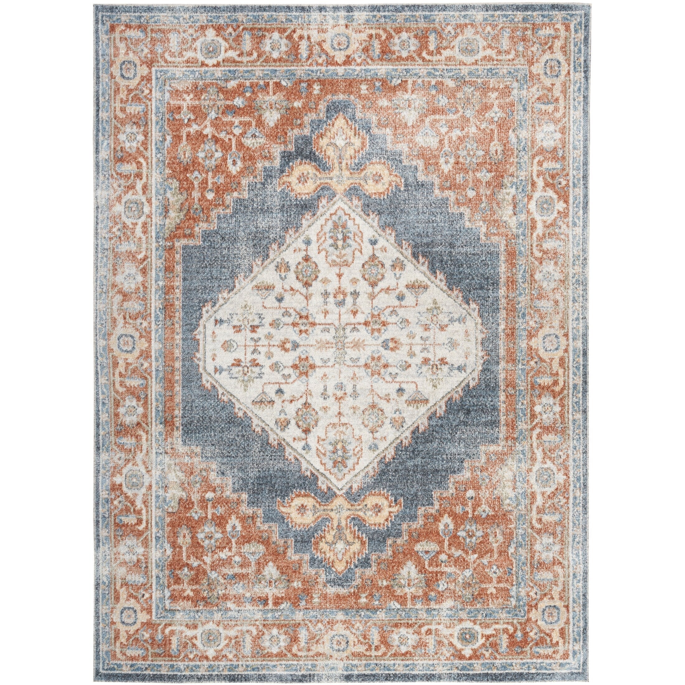 Nourison Abby Machine Washable Indoor only Persian Distressed Area Rug
