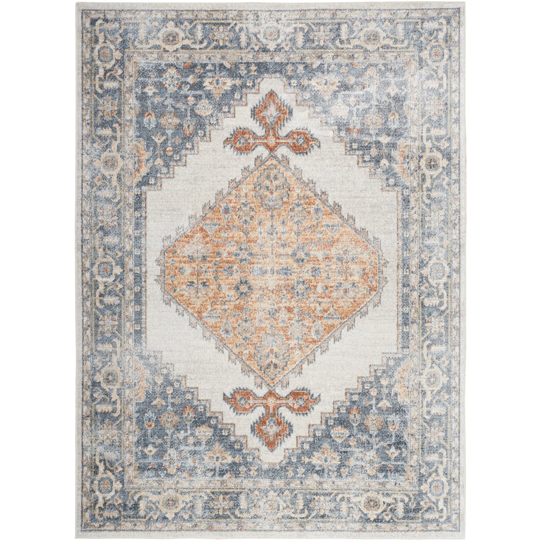 Nourison Abby Machine Washable Indoor only Persian Distressed Area Rug
