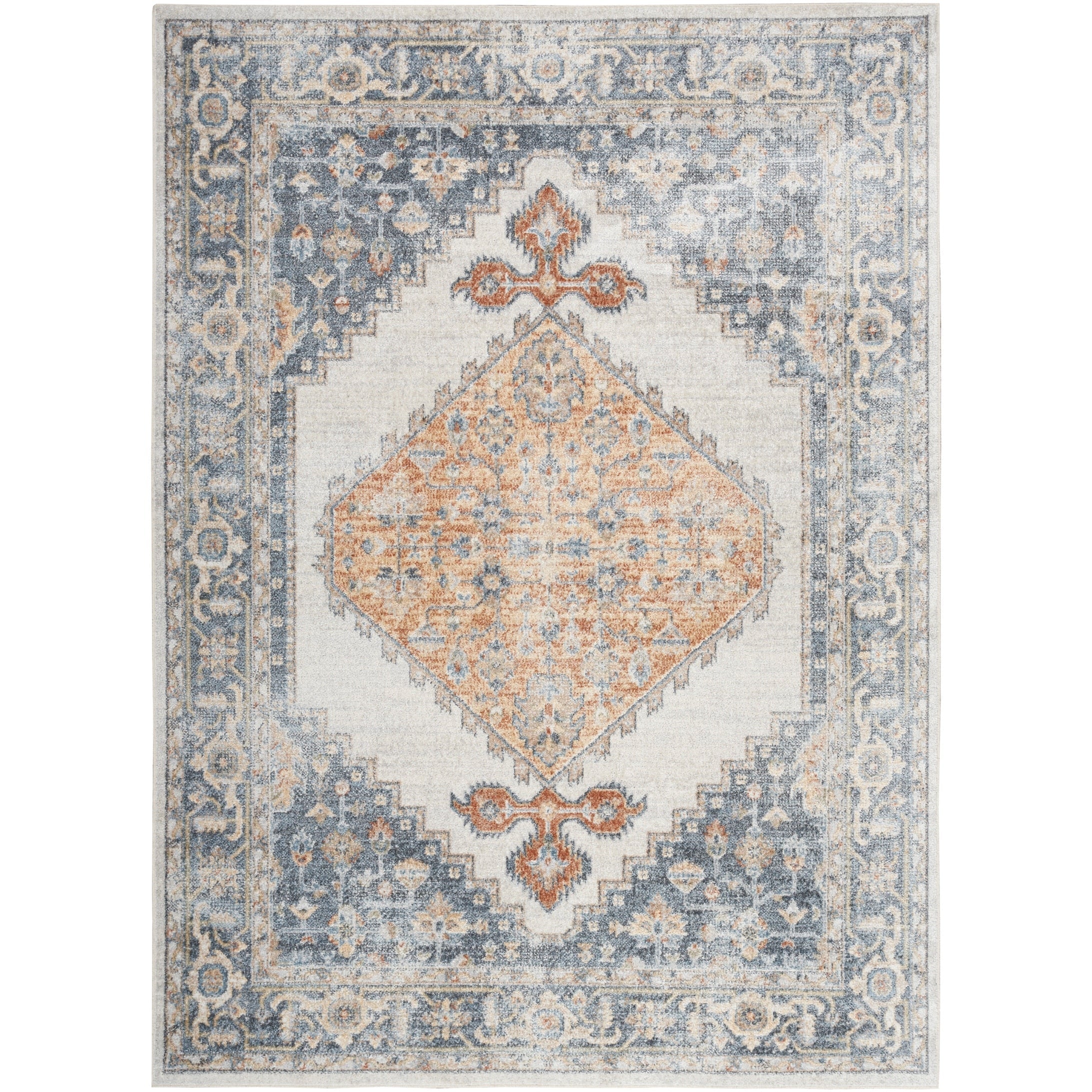Nourison Abby Machine Washable Indoor only Persian Distressed Area Rug