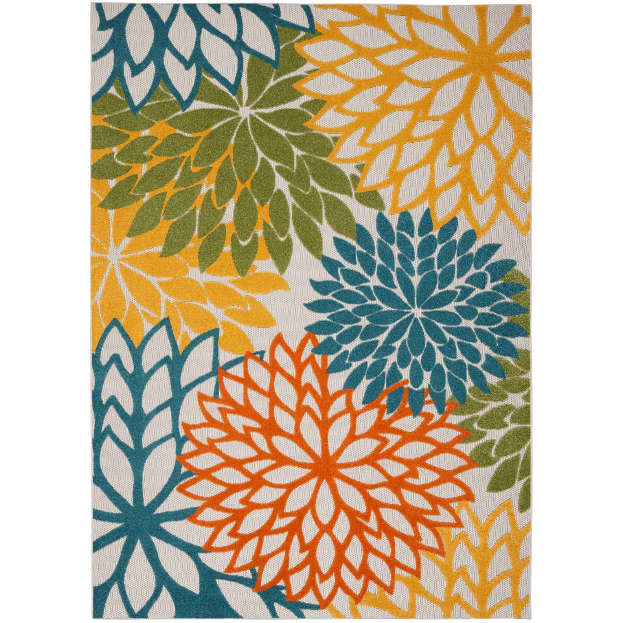 Nourison Alice Indoor/Outdoor Blue Floral Area Rug