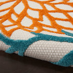 Nourison Alice Indoor/Outdoor Blue Floral Area Rug