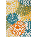 Nourison Alice Indoor/Outdoor Blue Floral Area Rug