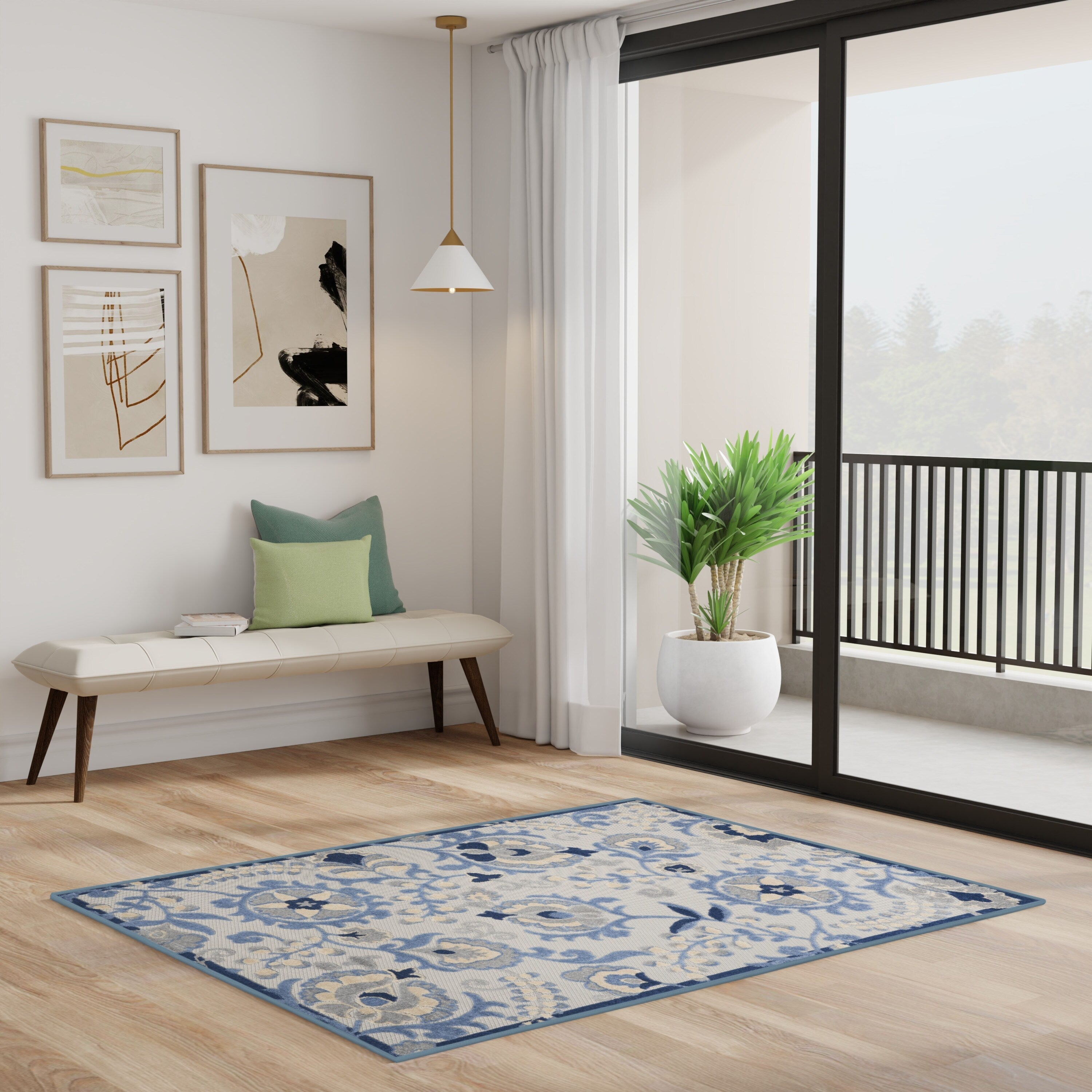 Nourison Alice Indoor/Outdoor Floral Area Rug