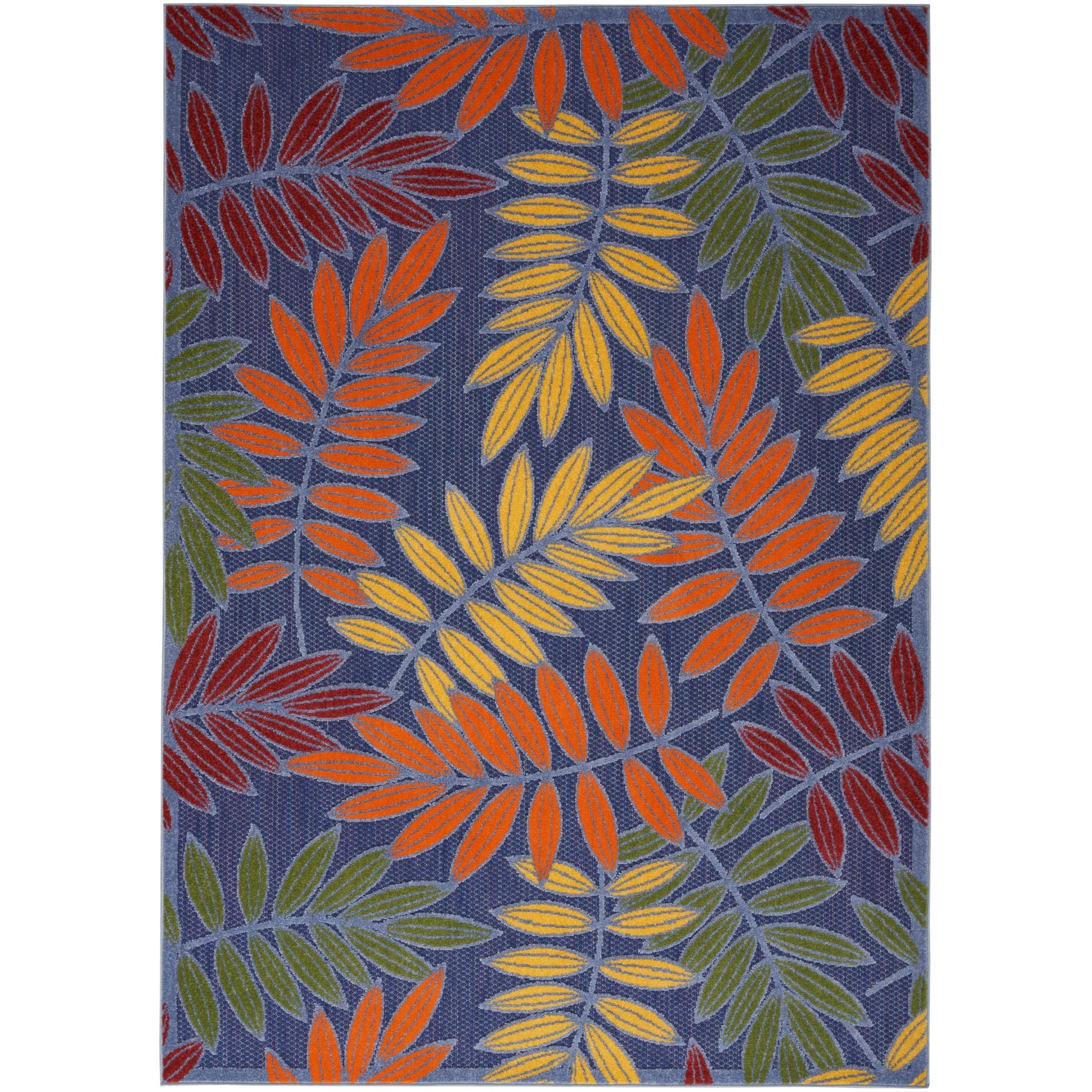 Nourison Aloha Leaf Print Vibrant Indoor/Outdoor Area Rug