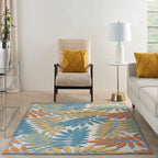 Nourison Aloha Leaf Print Vibrant Indoor/Outdoor Area Rug