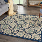 Nourison Caribbean Floral Geometric Indoor/Outdoor Area Rug