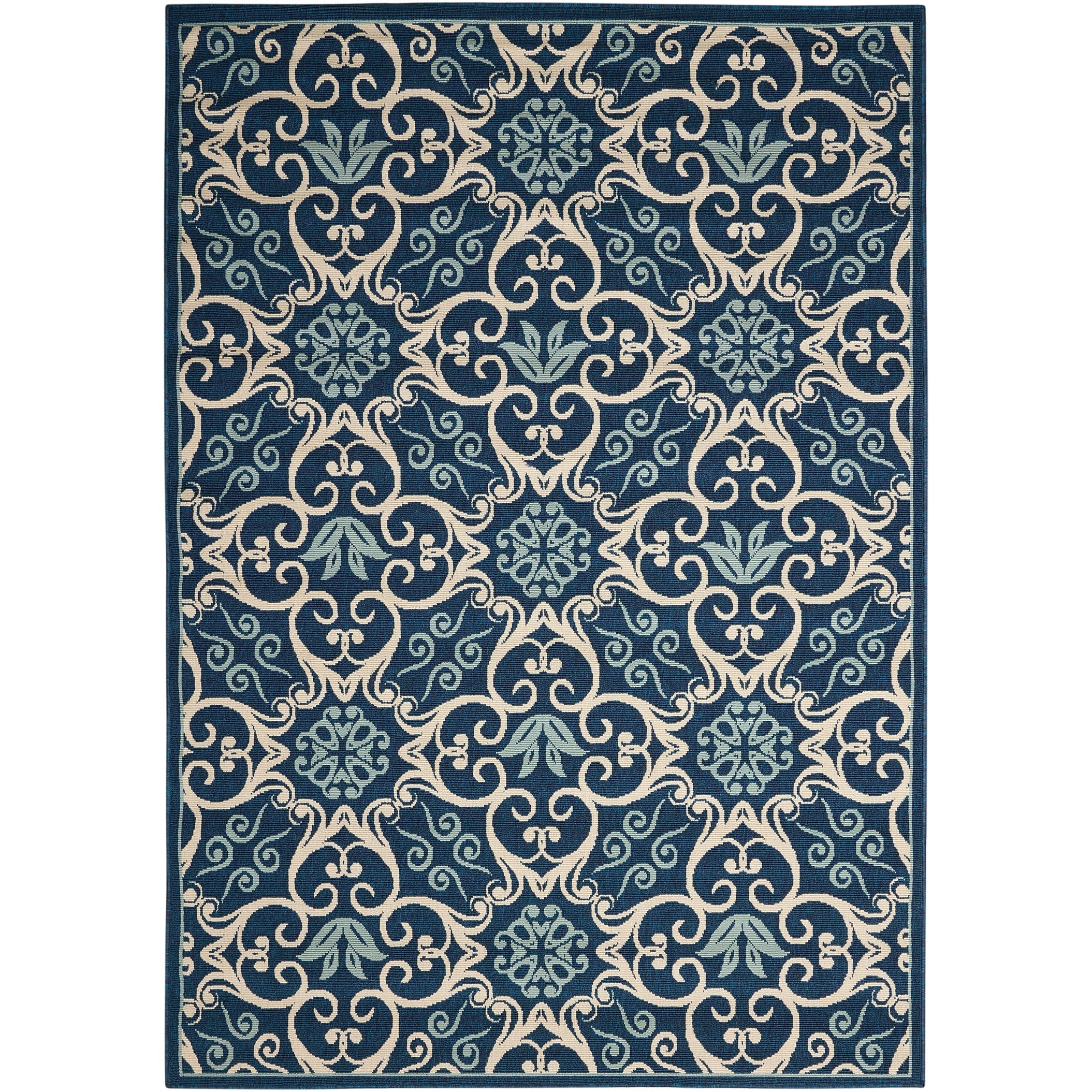 Nourison Caribbean Floral Geometric Indoor/Outdoor Area Rug