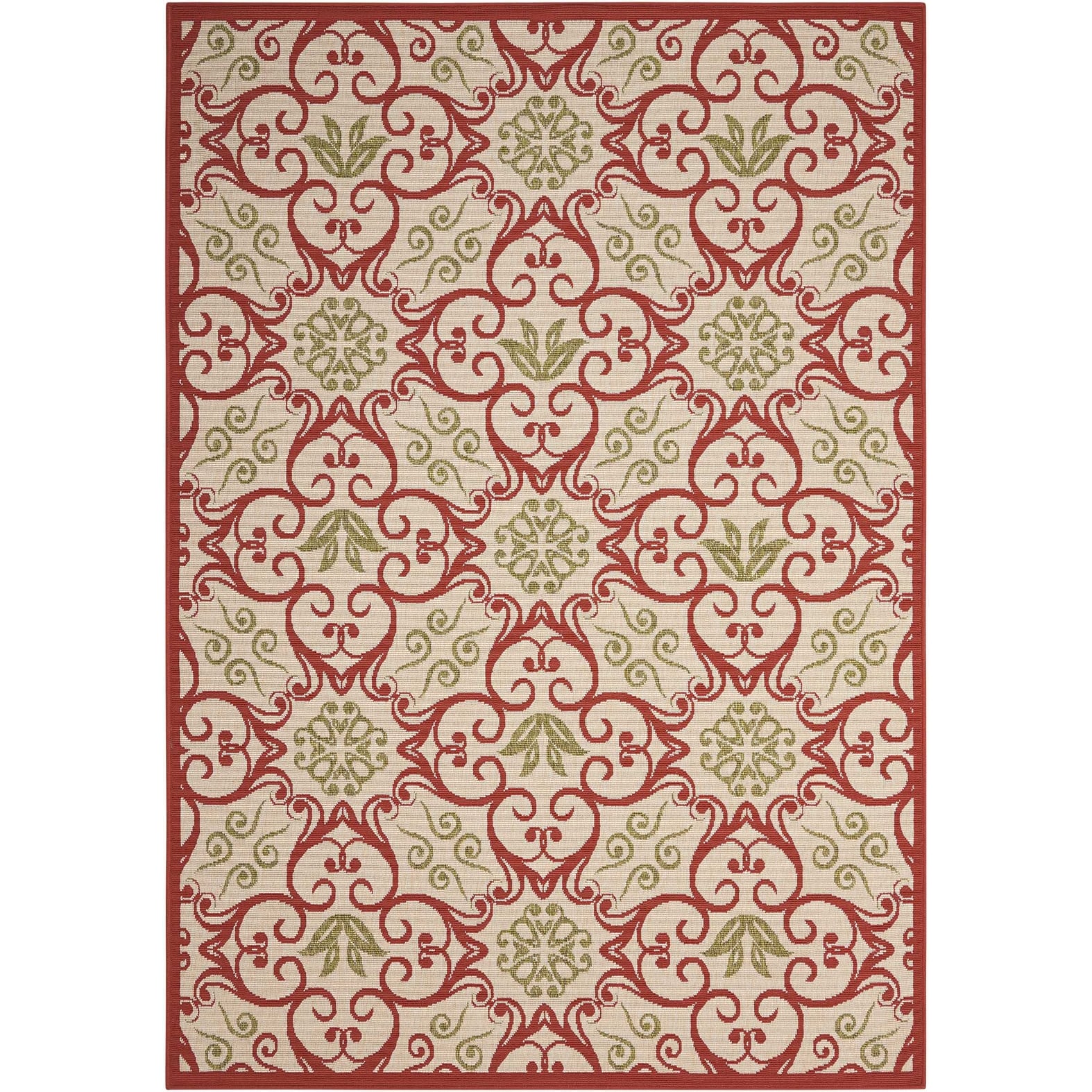 Nourison Caribbean Floral Geometric Indoor/Outdoor Area Rug