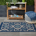 Nourison Caribbean Floral Geometric Indoor/Outdoor Area Rug