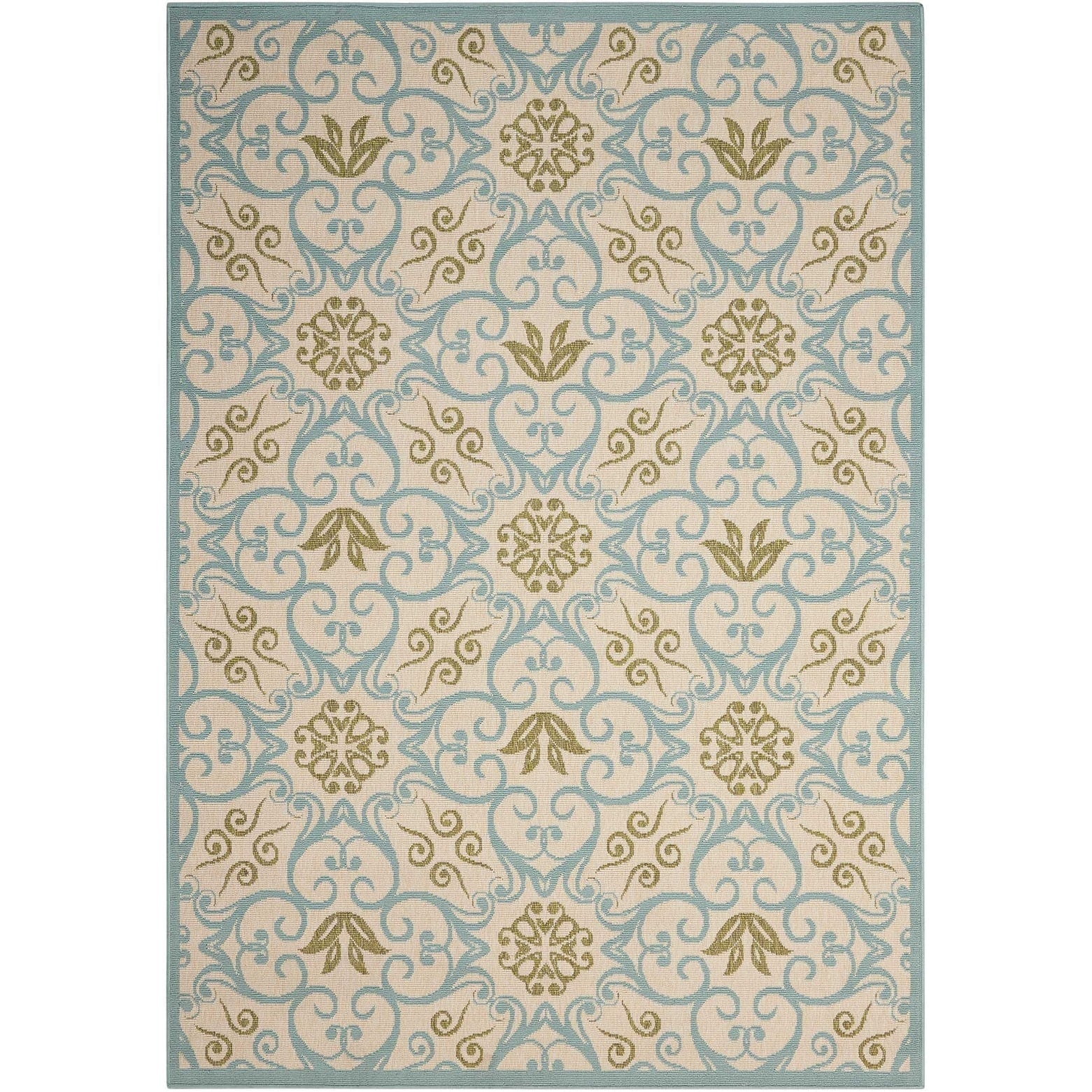 Nourison Caribbean Floral Geometric Indoor/Outdoor Area Rug