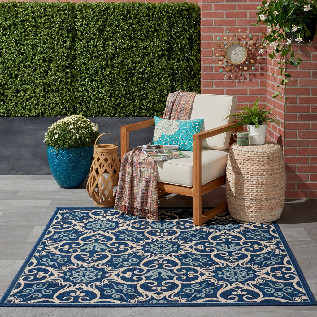 Nourison Caribbean Floral Geometric Indoor/Outdoor Area Rug