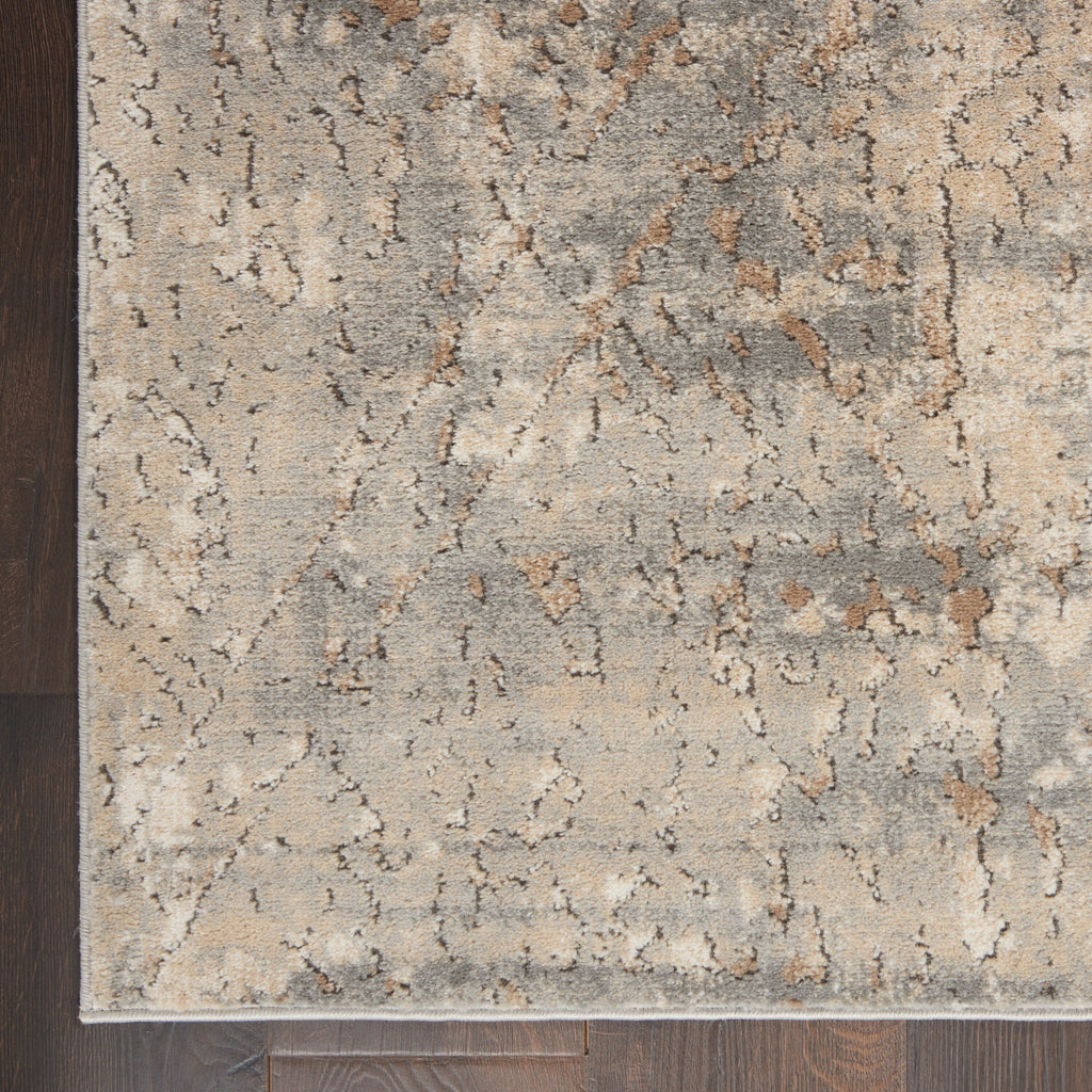 Nourison Concerto Distressed Abstract Beige Grey Area Rug