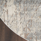 Nourison Concerto Distressed Abstract Beige Grey Area Rug