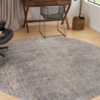 Nourison Concerto Distressed Abstract Beige Grey Area Rug