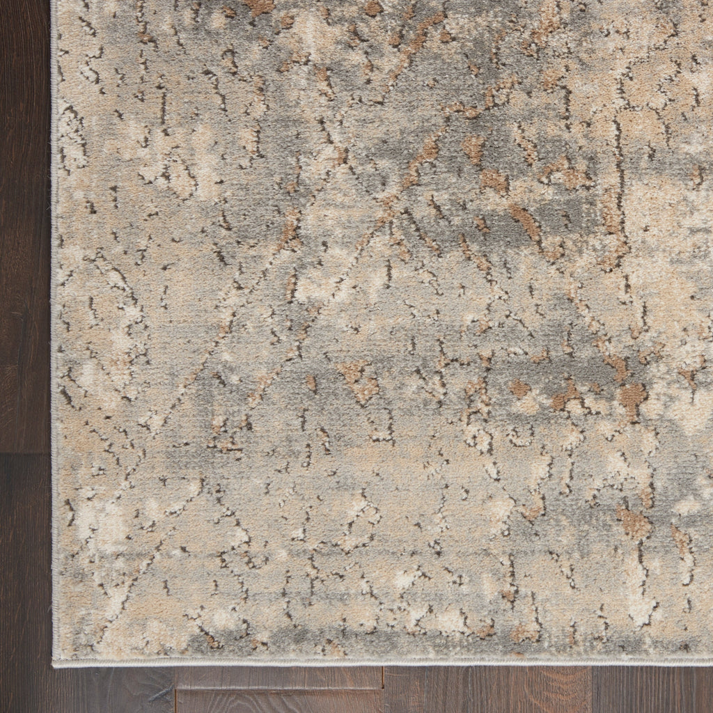 Nourison Concerto Distressed Abstract Beige Grey Area Rug