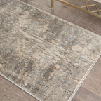 Nourison Concerto Distressed Abstract Beige Grey Area Rug