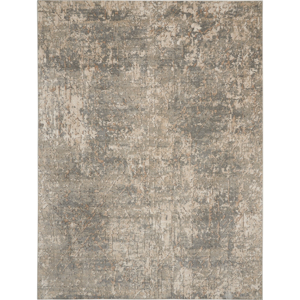 Nourison Concerto Distressed Abstract Beige Grey Area Rug
