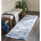 Nourison Damask Distressed Contemporary Area Rug