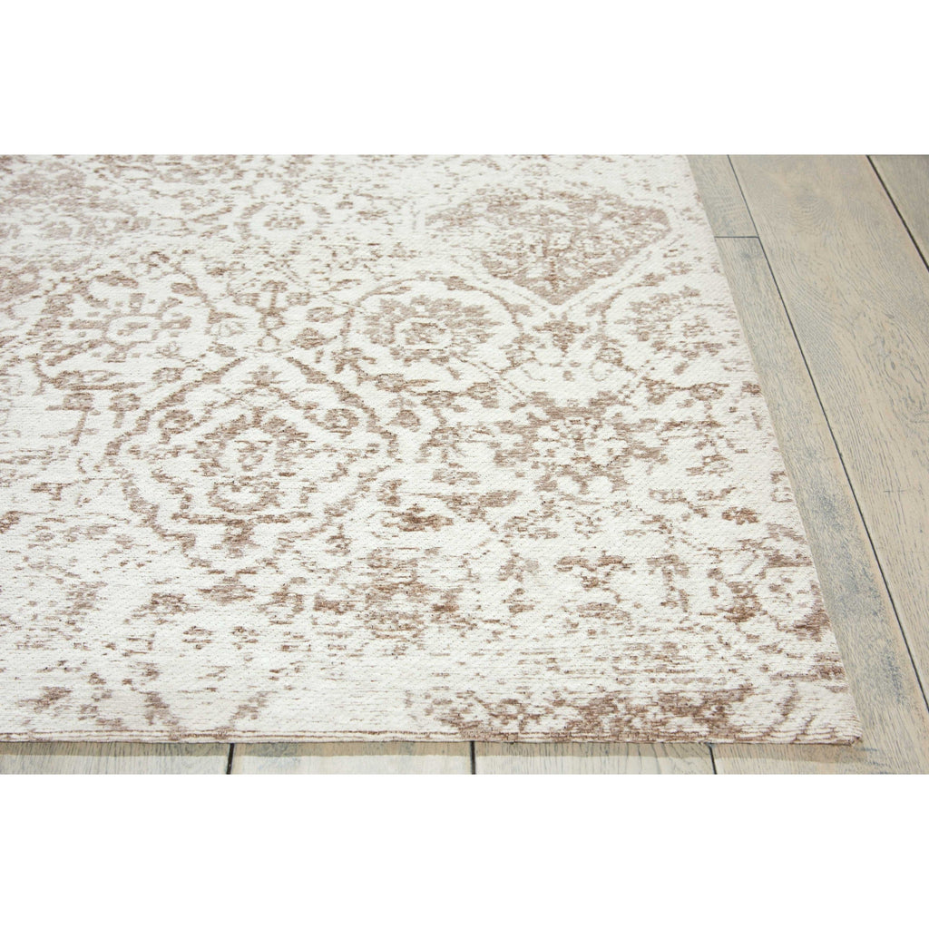 Nourison Damask Distressed Contemporary Area Rug
