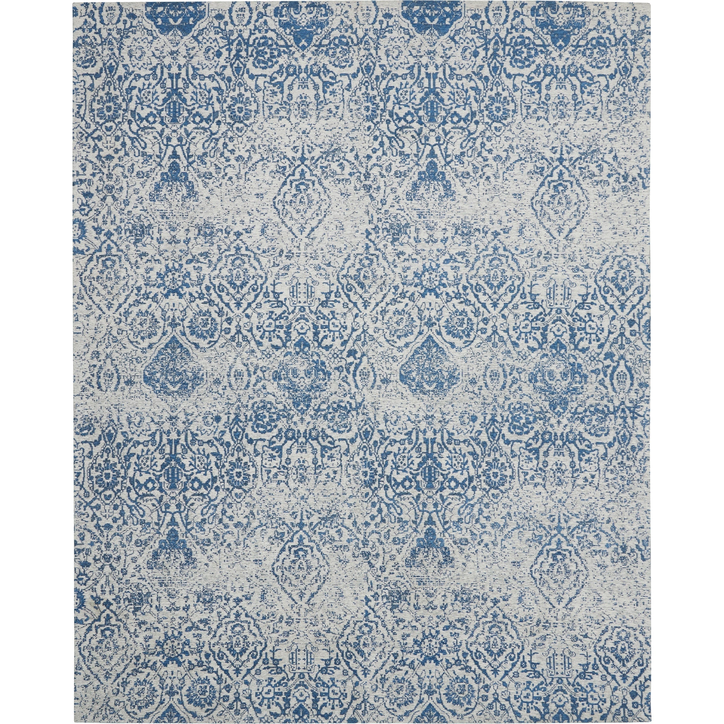 Nourison Damask Distressed Contemporary Area Rug