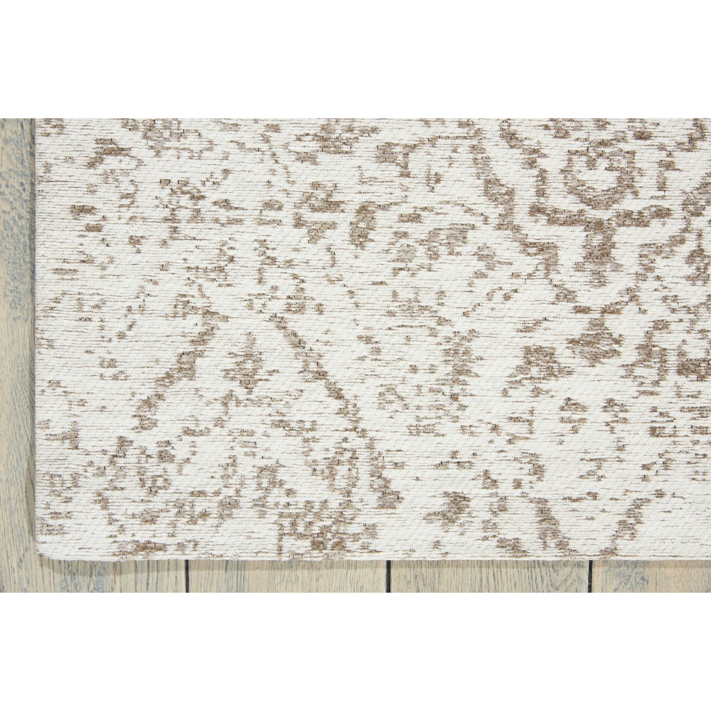 Nourison Damask Distressed Contemporary Area Rug
