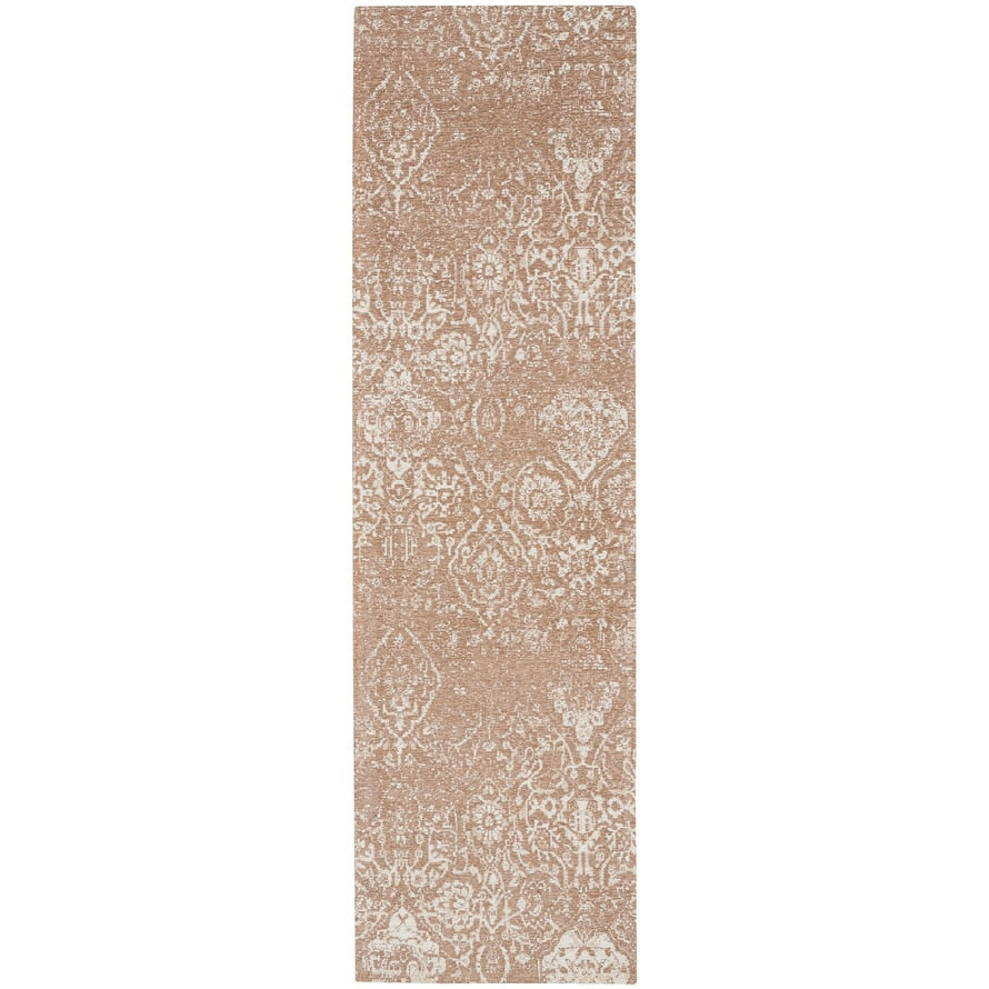Nourison Damask Distressed Contemporary Area Rug