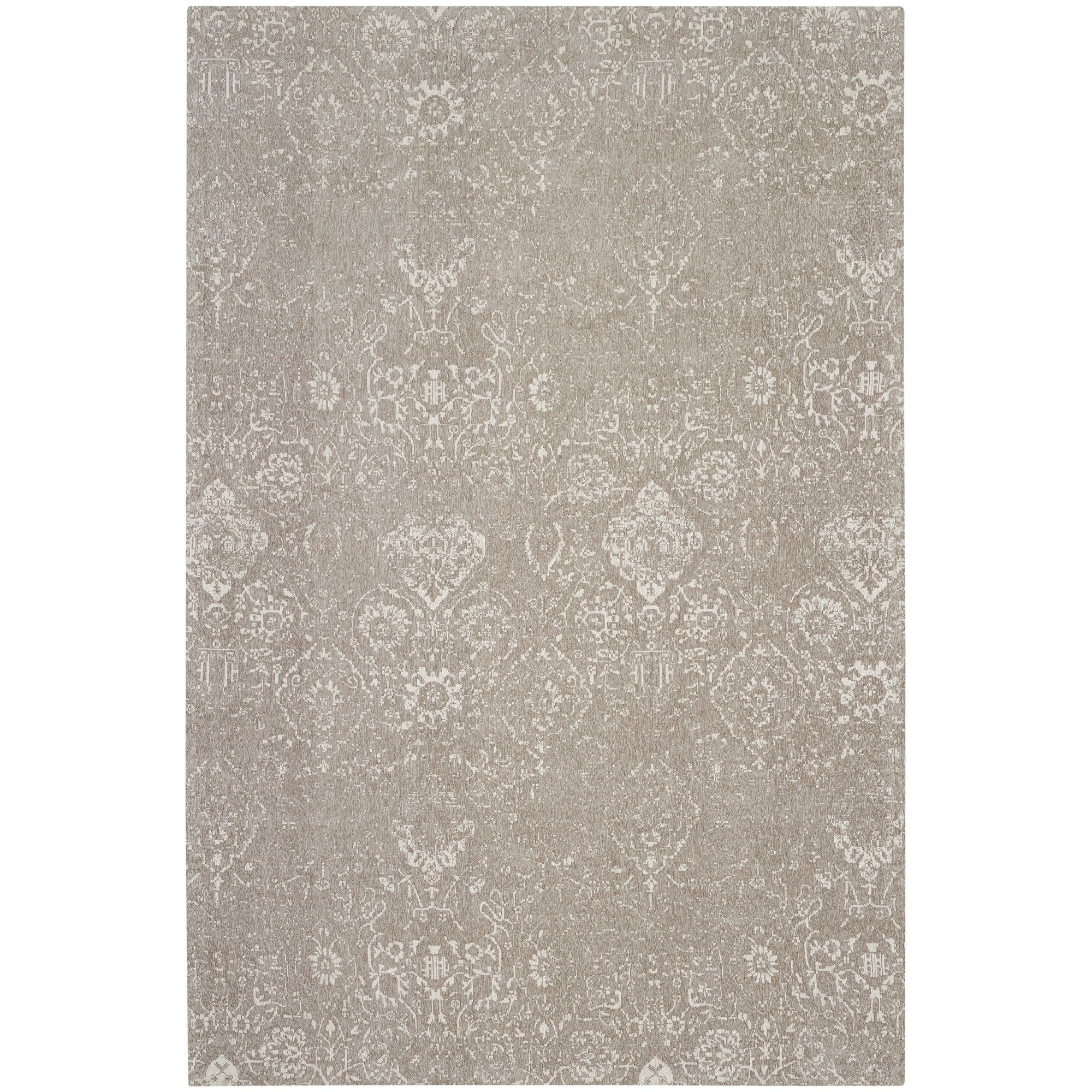 Nourison Damask Distressed Contemporary Area Rug