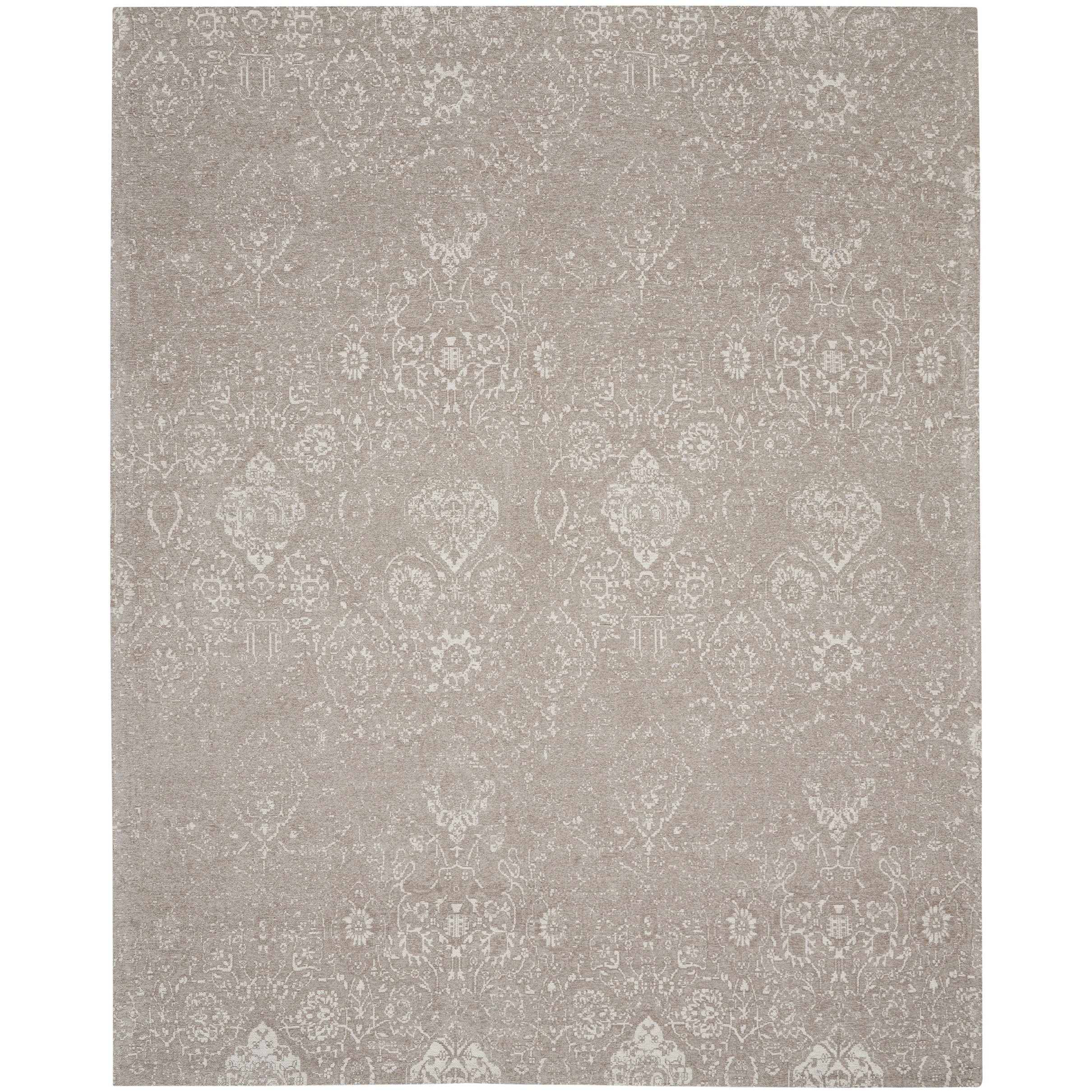 Nourison Damask Distressed Contemporary Area Rug