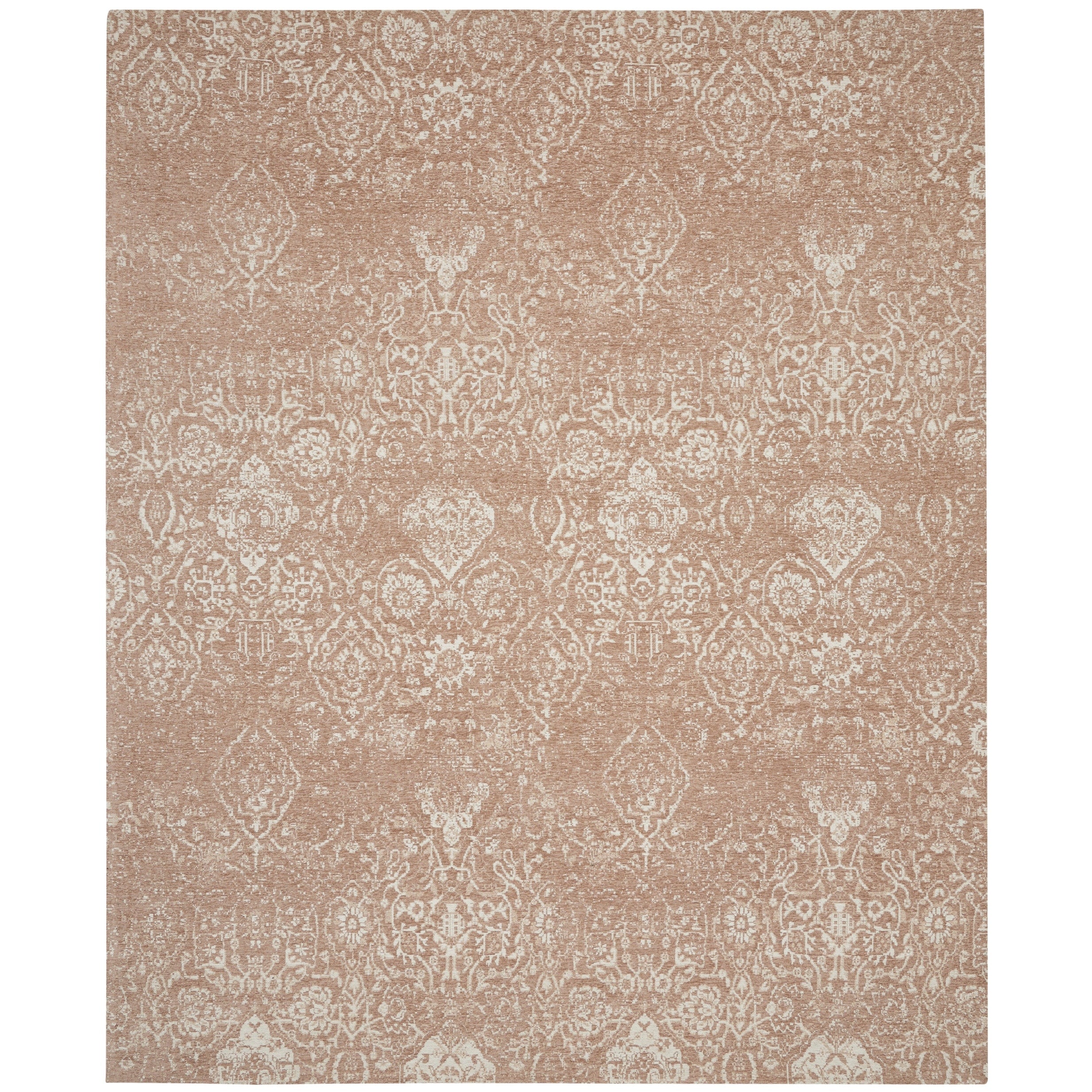 Nourison Damask Distressed Contemporary Area Rug